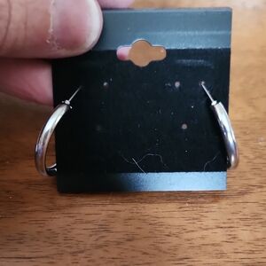 Fashion Jewelry Silver Hoop Earrings